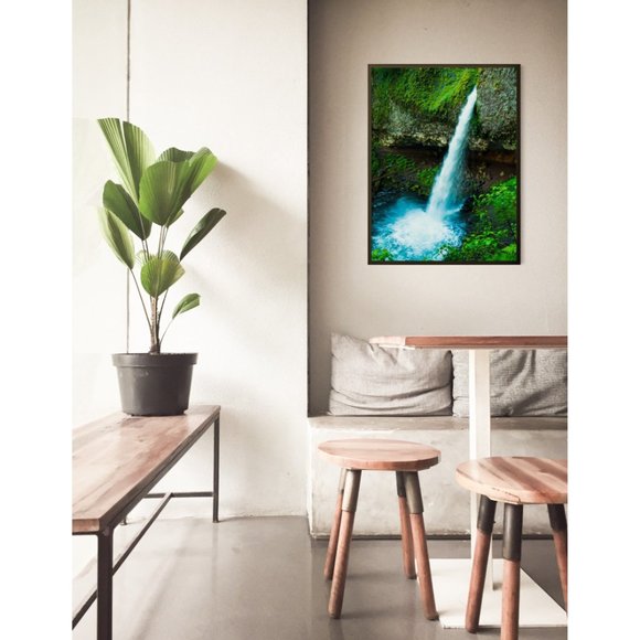 Ponytail Falls, Oregon Waterfall Wall Art Design Poster Print Decor for Home - Picture 5 of 9